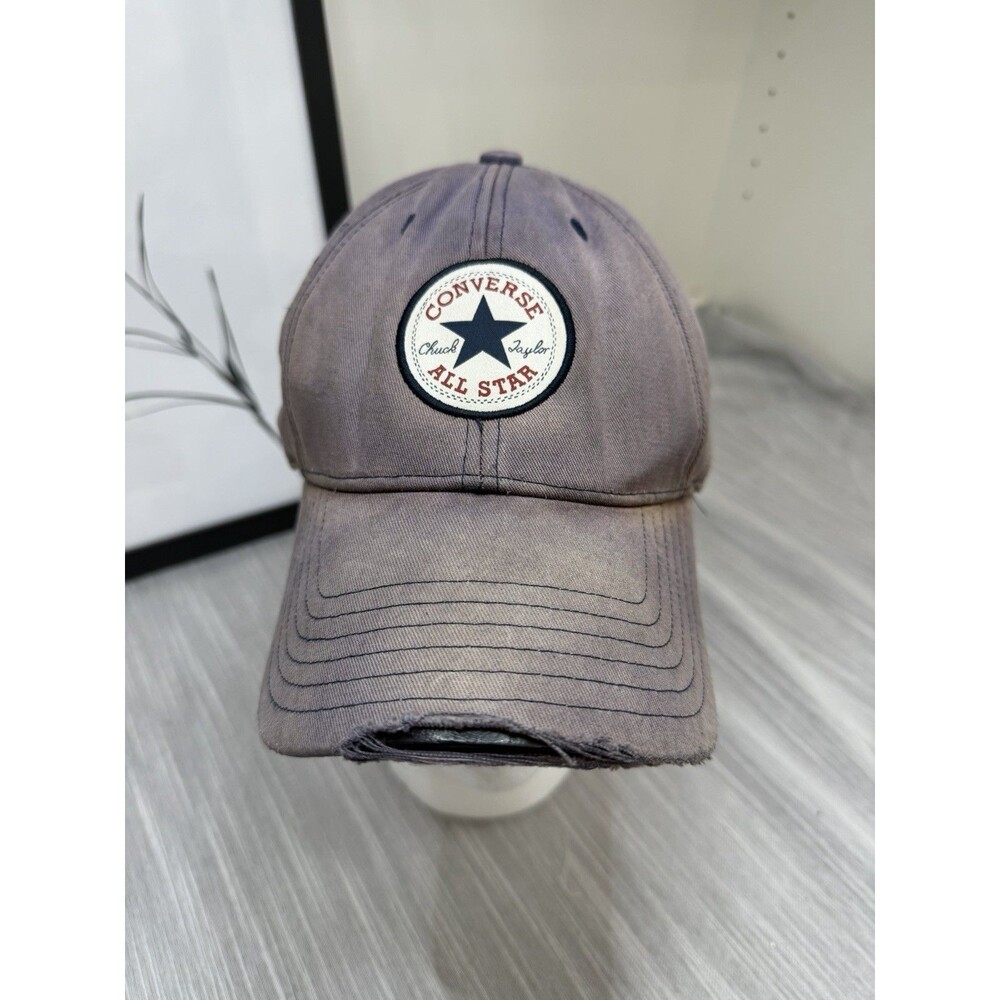 Vintage Look Converse All Star Baseball Cap White Blue Logo Adjustable Strap